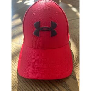 Under Armour Vibrant Red Hat with Black Logo